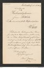 k.k. naturhistorisches Hofmuseum, Intendanzakten 1885-1896 (Hauer), Aktenzahl Z.189/1889, Seite 1